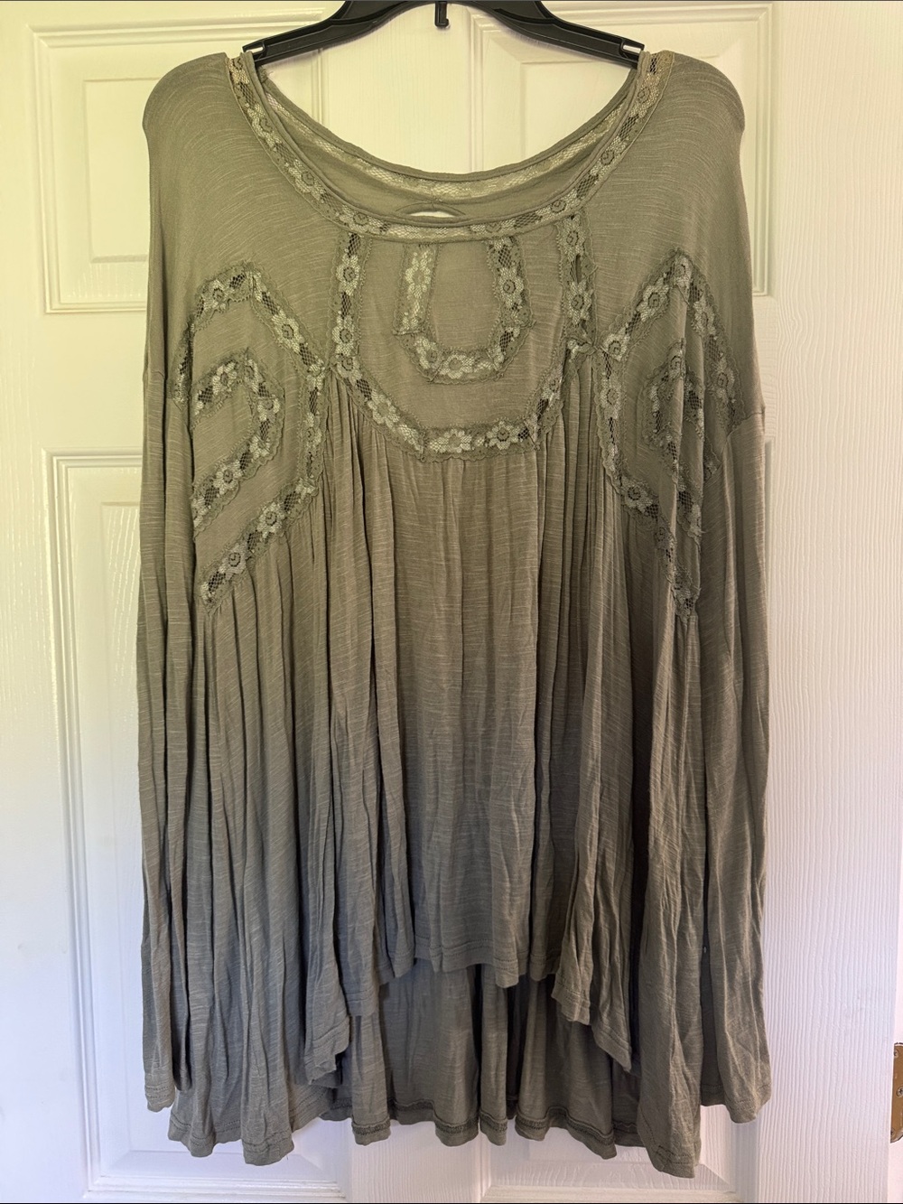 entro Olive Green Embroidered Boho Tunic